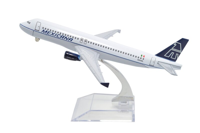 TANG DYNASTY(TM) 1:400 16cm Air Bus A320 Mexicana Airlines Metal Airplane Model Plane Toy Plane Model (Used - Like New)